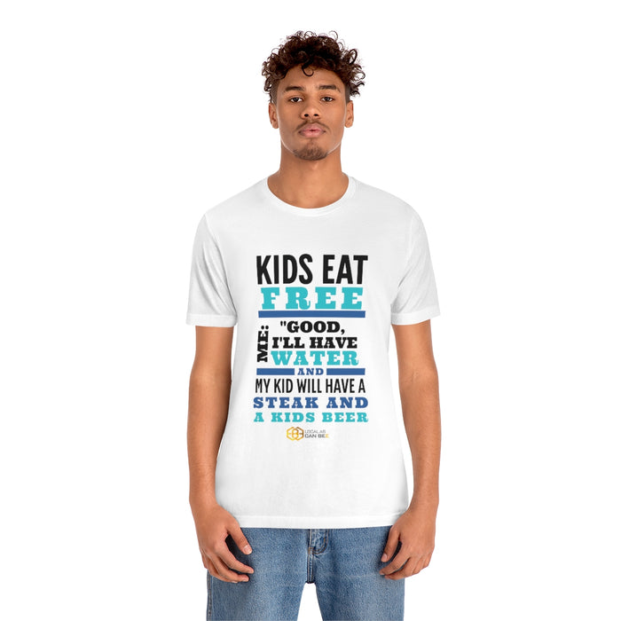 'Kids Eat Free' short sleeve t-shirt