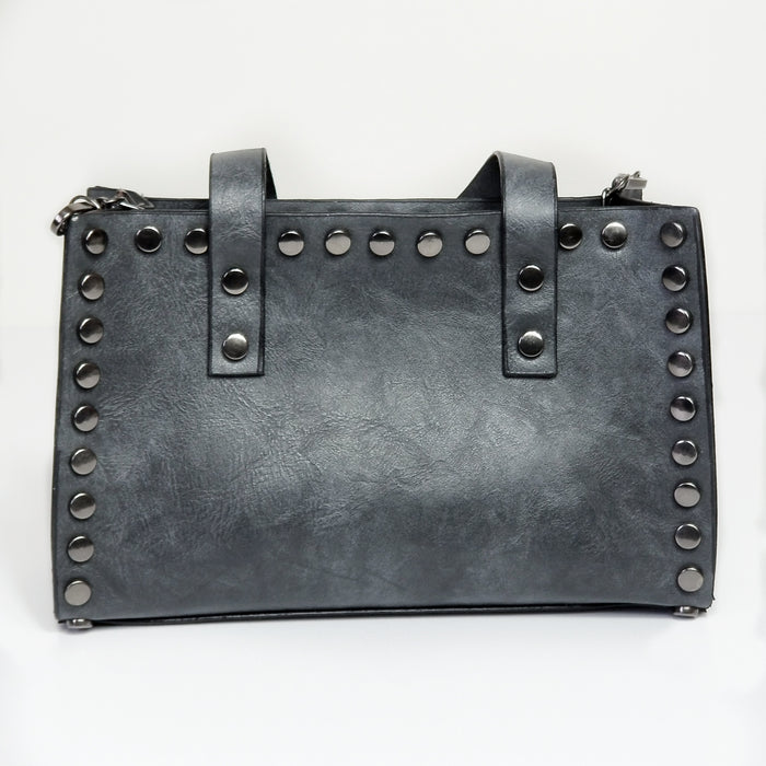 Liz Grey Studded Bag | Nacelo Boutique