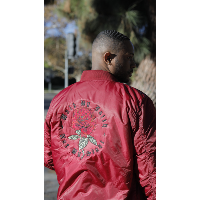 WBFNBS-Burgundy Bomber Jacket | Foundations of A Man