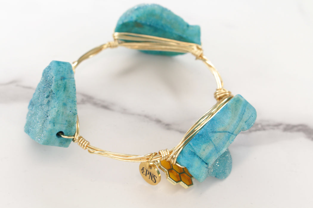 Turquoise Druzy Bracelet |  CPNS Boutique