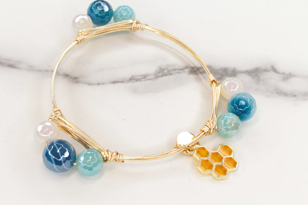 Triple Blue Tibetan Bracelet |  CPNS Boutique