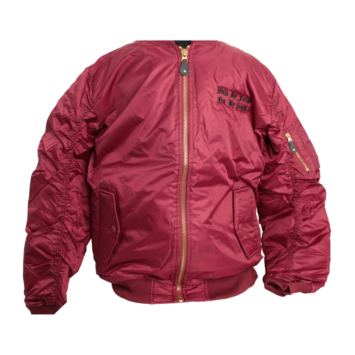 Burgundy 2025 flight jacket