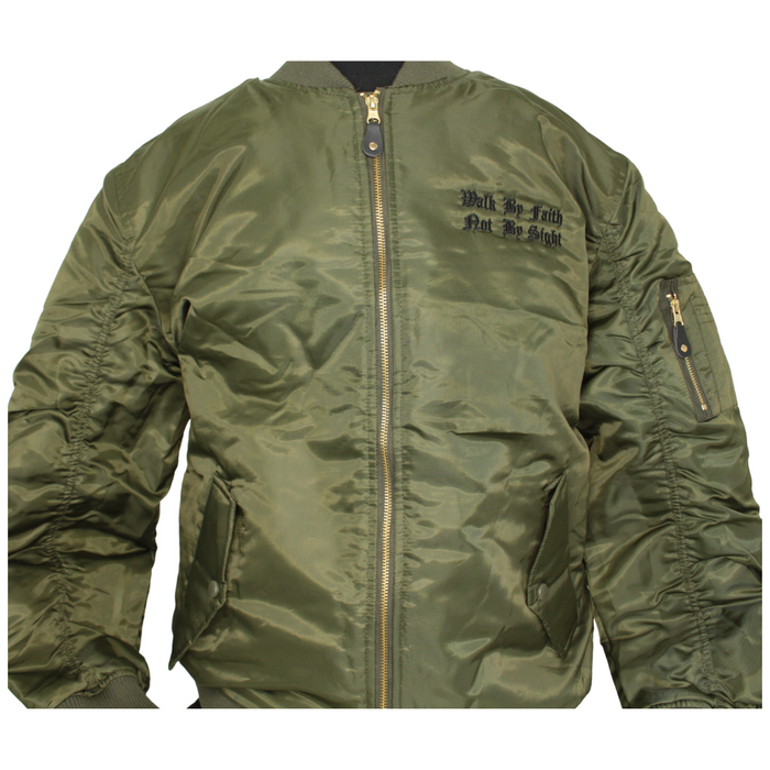 WBFNBS- Olive Green Bomber Jacket | Foundations of A Man