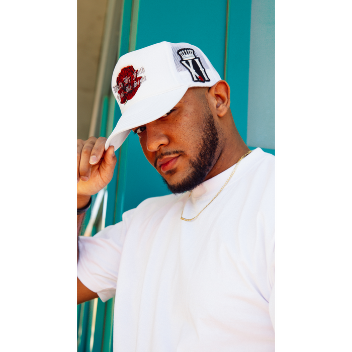 WBFNBS-White Trucker Cap | Foundations of A Man